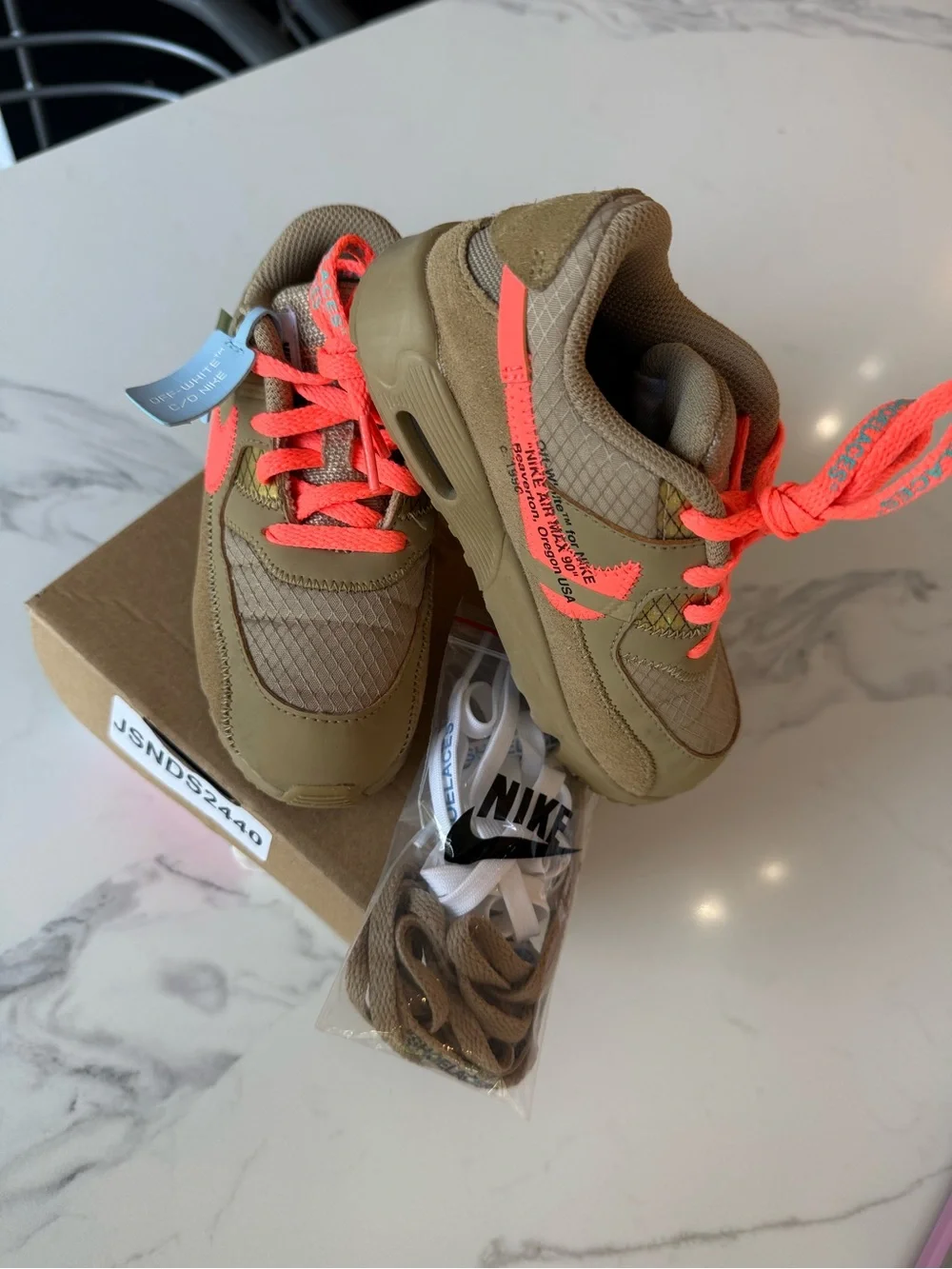 Off-White x Nike Air Max 90 TD 'Desert Ore'